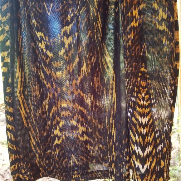 Asymmetrical Midi Dress Betty Barclay Collection Large Wild Pattern Brown Black - Picture 6 of 8